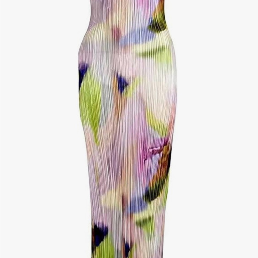 Jelly Brynn Cowl Neck Printed Maxi Dress – Size Large